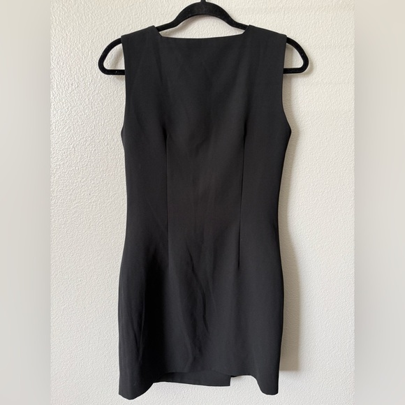 Vintage Black Gold Crest Button Dress Sleeveless Designer Style Size 6 - Picture 6 of 12